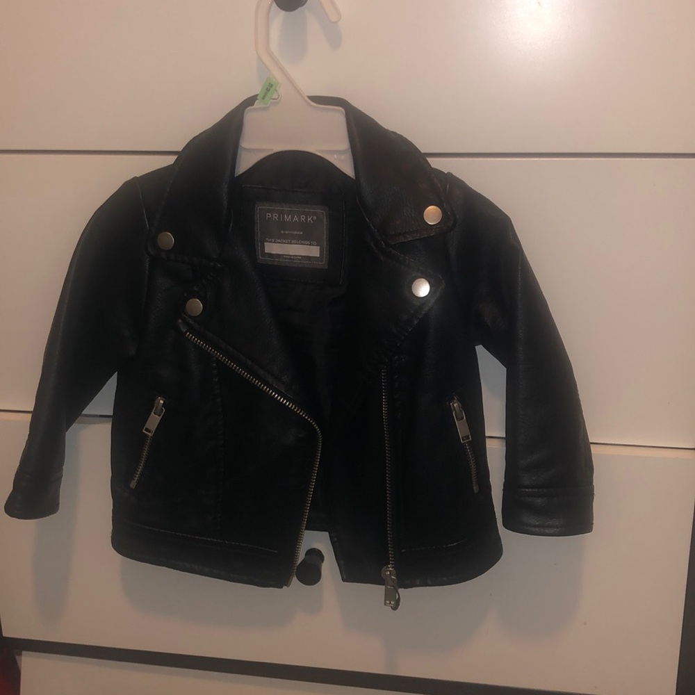 Faux Leather black Moto jacket unisex